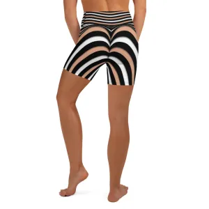 Heart Shaped Illusion Yoga Shorts