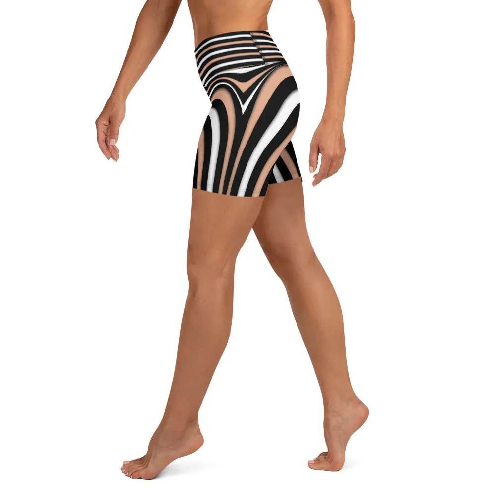 Heart Shaped Illusion Yoga Shorts