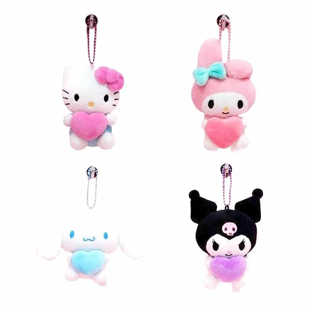 Hello Kitty Heart Mini Plush Keychain