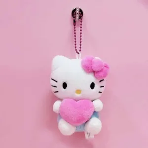 Hello Kitty Heart Mini Plush Keychain