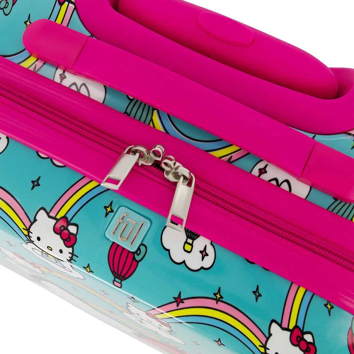 Hello Kitty Rainbows Kids 21" Sky Blue Carry-on Luggage