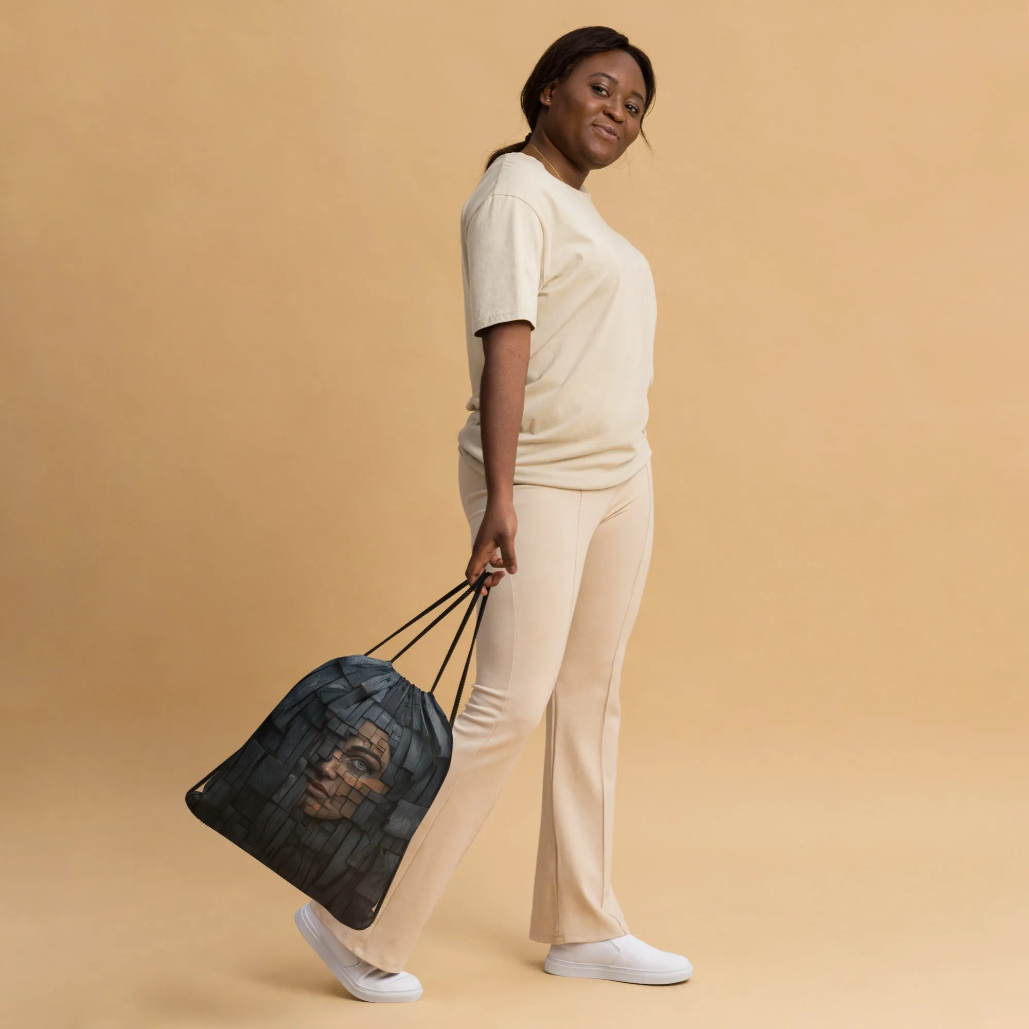 Hidden Strength Drawstring bag