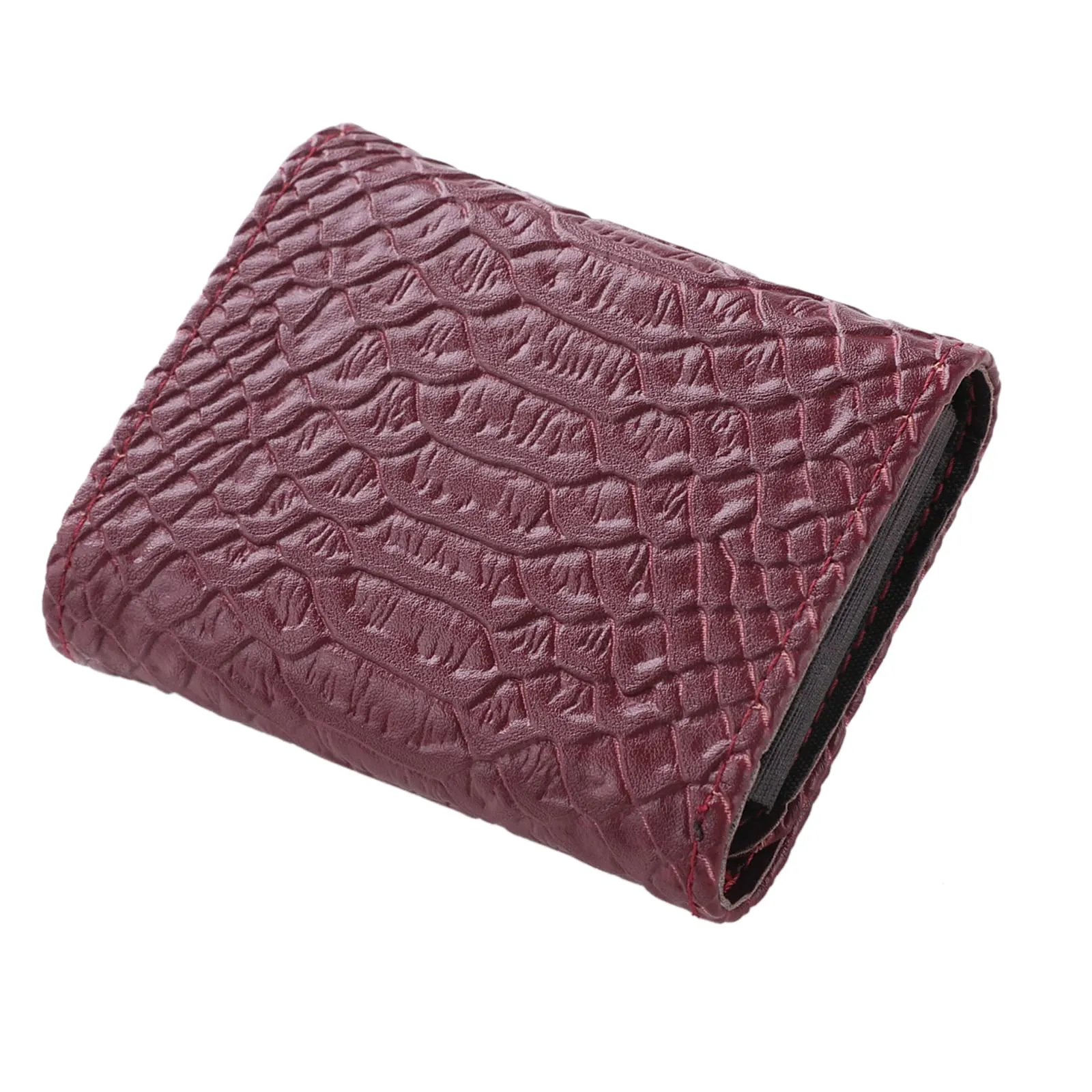 Homestic Card Holder Wallet for Men Women|Debit Credit Card Holder|Wallet for Id, Visiting Card, Buisness Card|Button Closure Wallet|Red