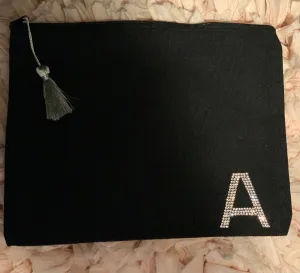 Initial Canvas Cosmetics Bag - Large