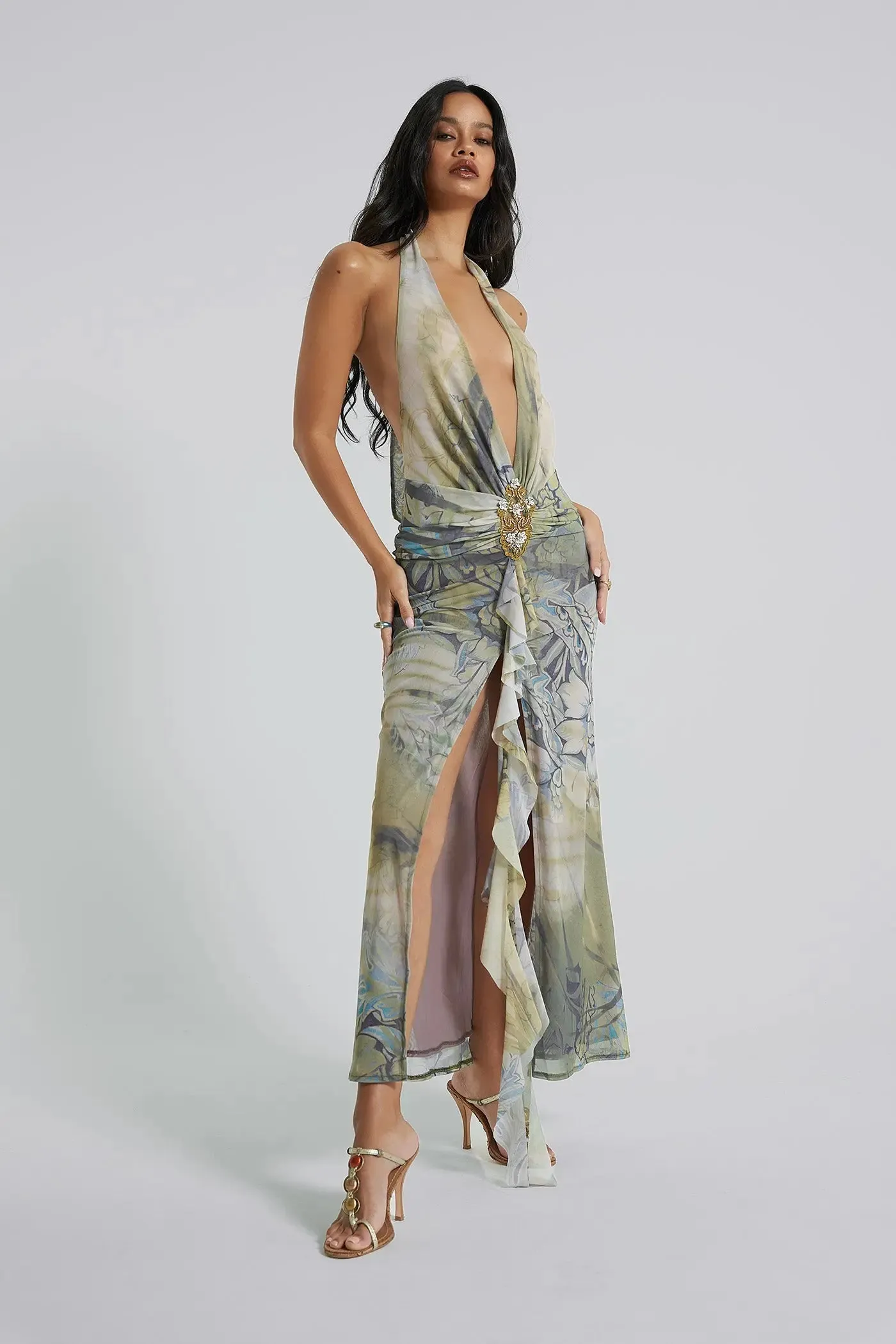 Jaded London Stylish Cindy Plunge Dress