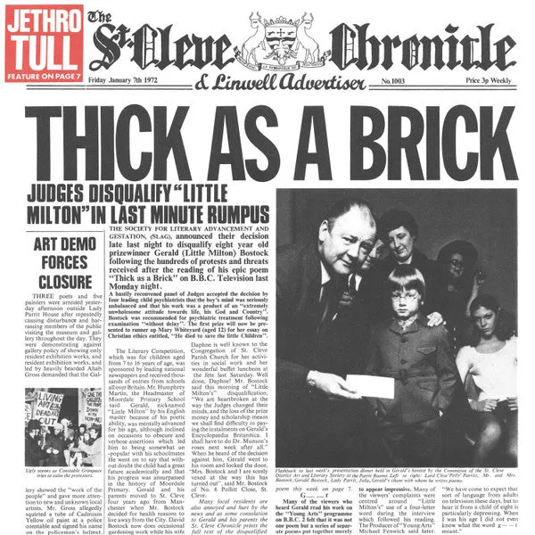 JETHRO TULL = THICK AS A BRICK: 50TH ANN. (180G/2022) (USED)