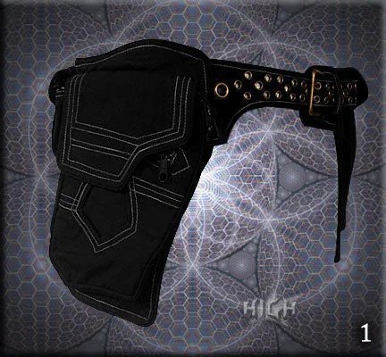 Jupiter Belt Bag - twin pocket saddle bag belt