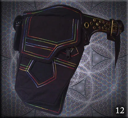Jupiter Belt Bag - twin pocket saddle bag belt
