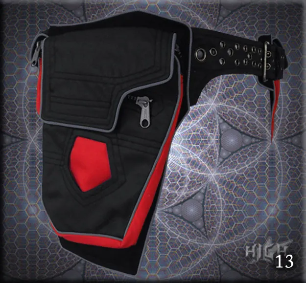 Jupiter Belt Bag - twin pocket saddle bag belt