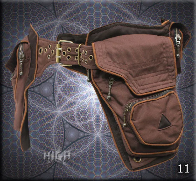 Jupiter Belt Bag - twin pocket saddle bag belt