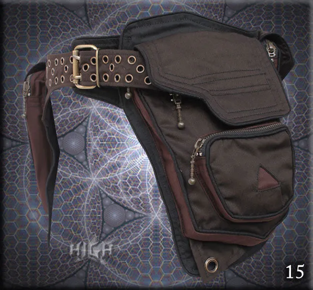 Jupiter Belt Bag - twin pocket saddle bag belt