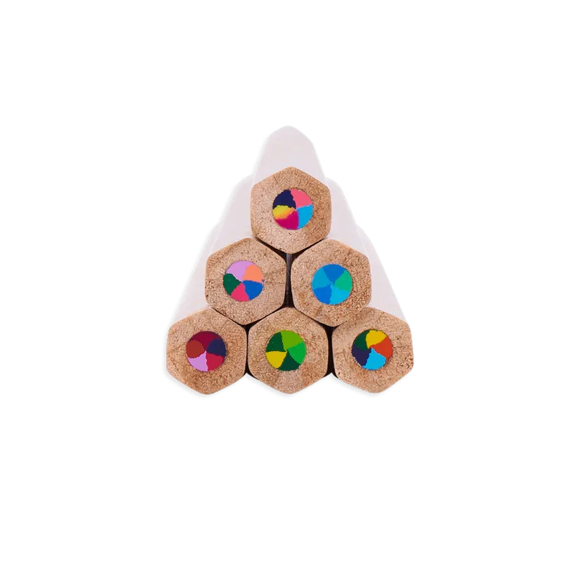 Kaleidoscope Multi Colored Pencils - Set of 6