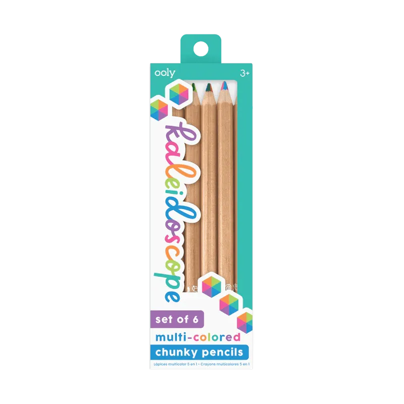 Kaleidoscope Multi Colored Pencils - Set of 6