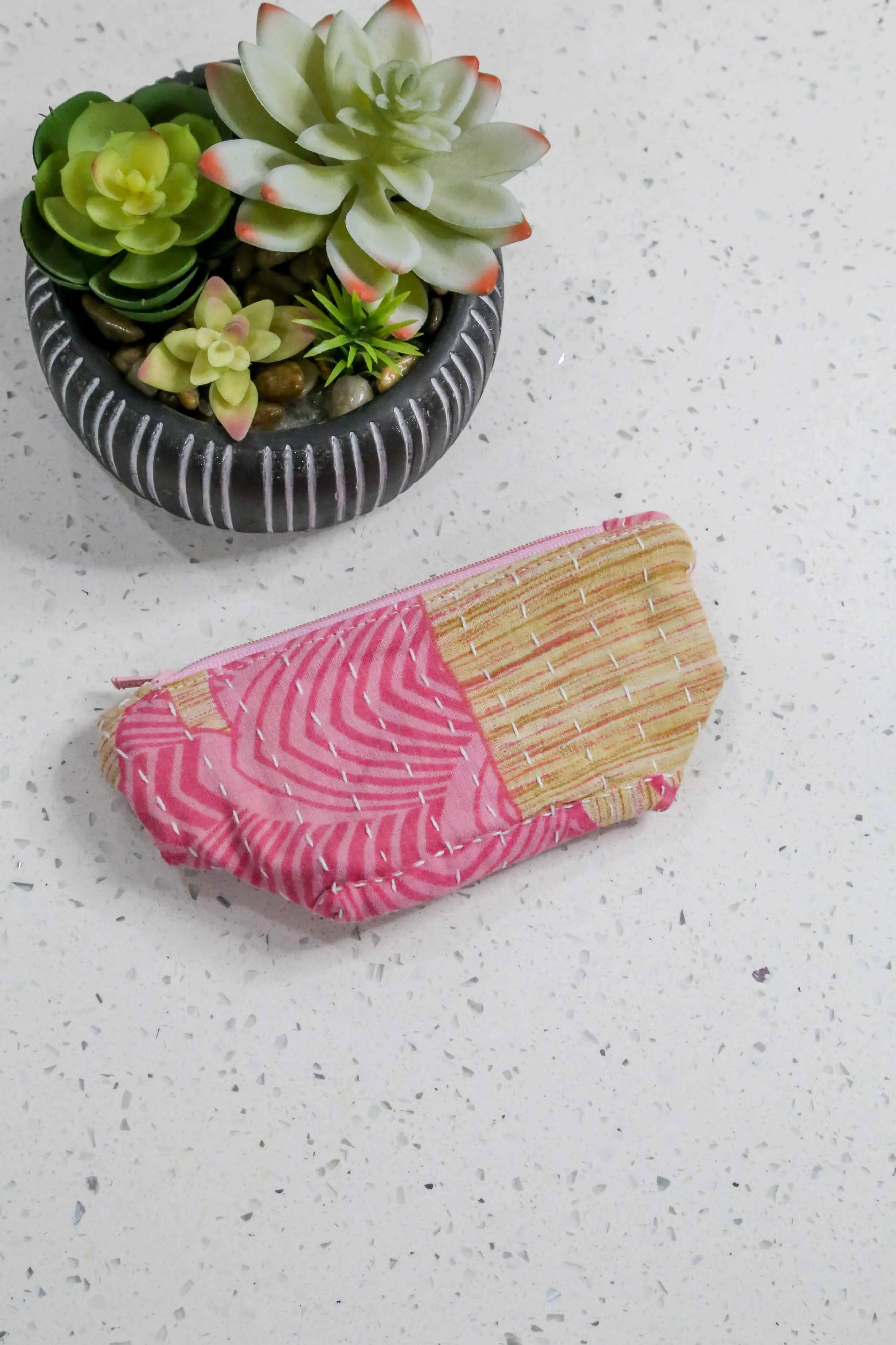 Kantha Cosmetic Bag - Small