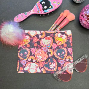 Kawaii Kitty Canvas Makeup Bag