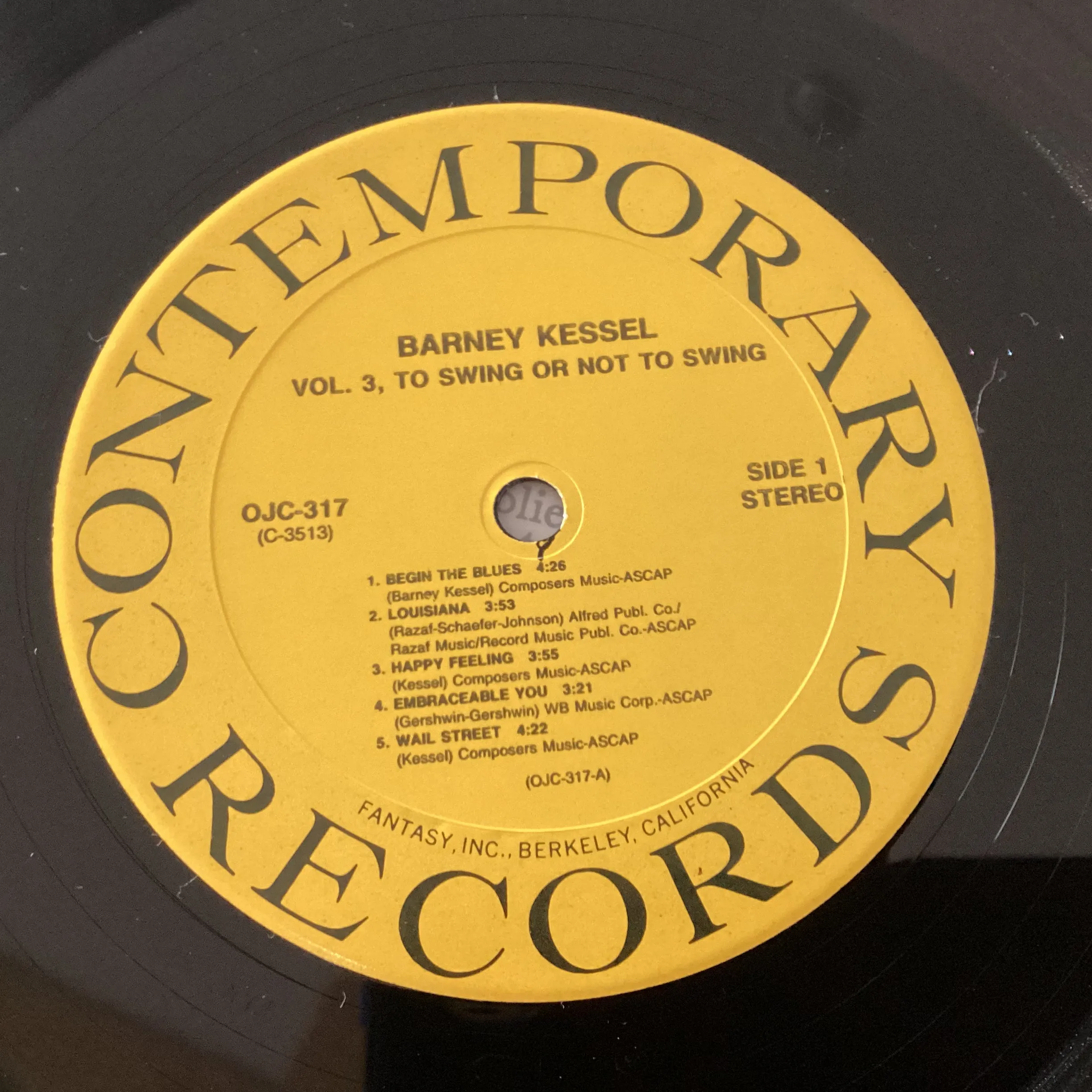 KESSEL, BARNEY = VOL. 3, TO SWING OR NOT TO SWING (US 1987 REISSUE) (USED)