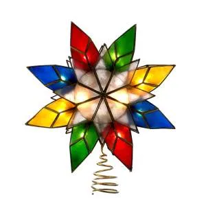 Kurt Adler Capiz Star Multi-Colored Lighted Treetop, UL0118/M