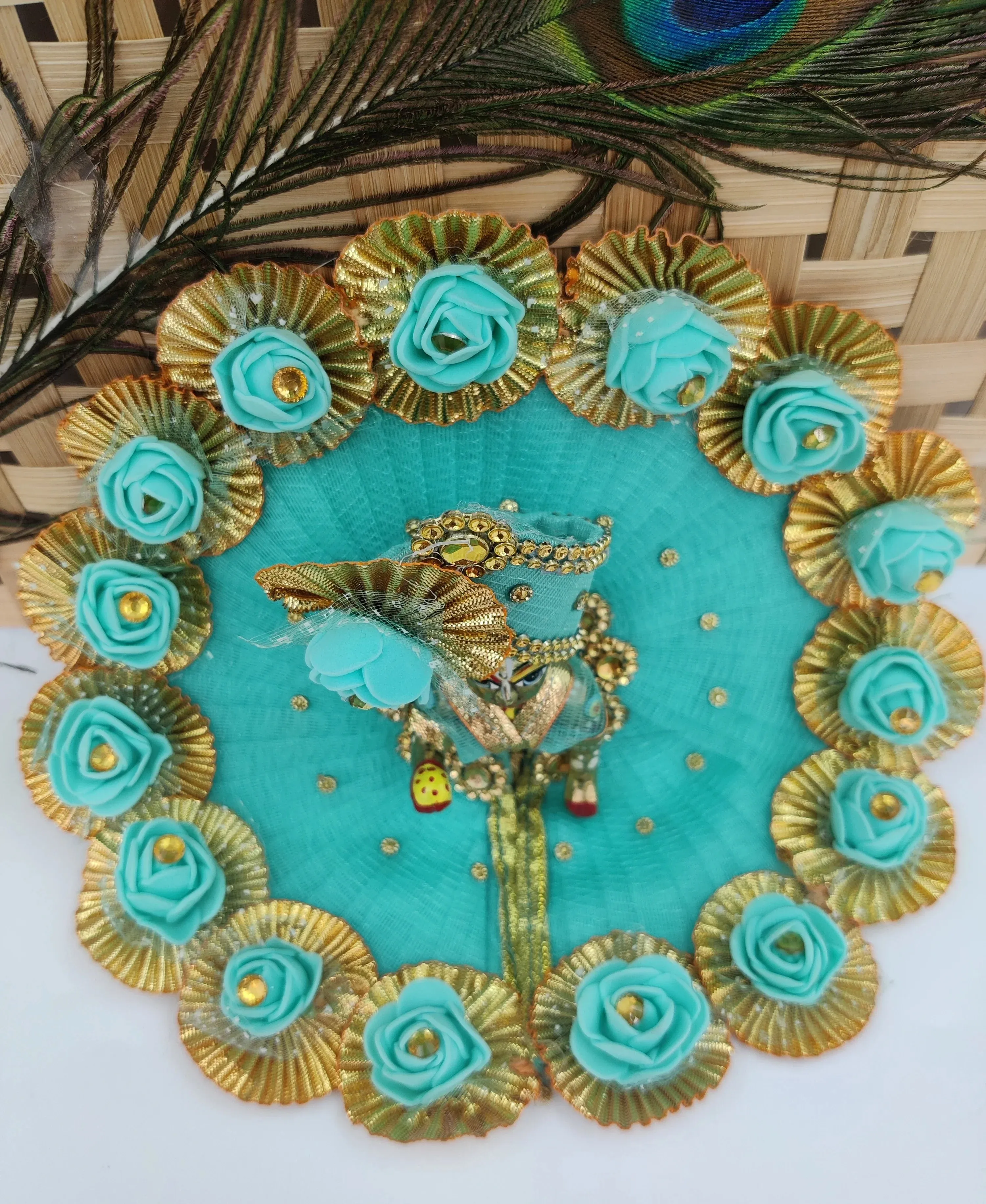 Laddu gopal gota dress with pagdi