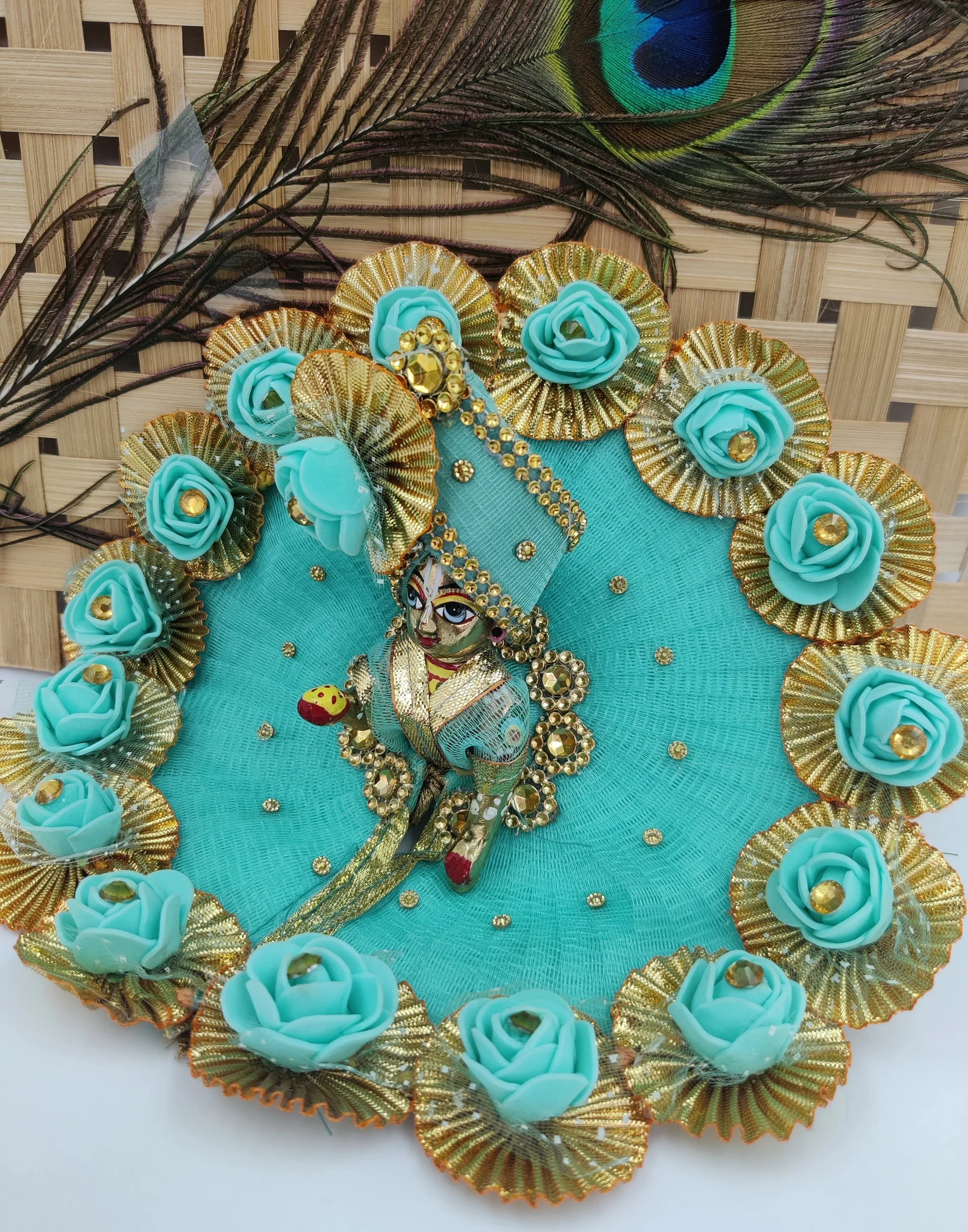 Laddu gopal gota dress with pagdi