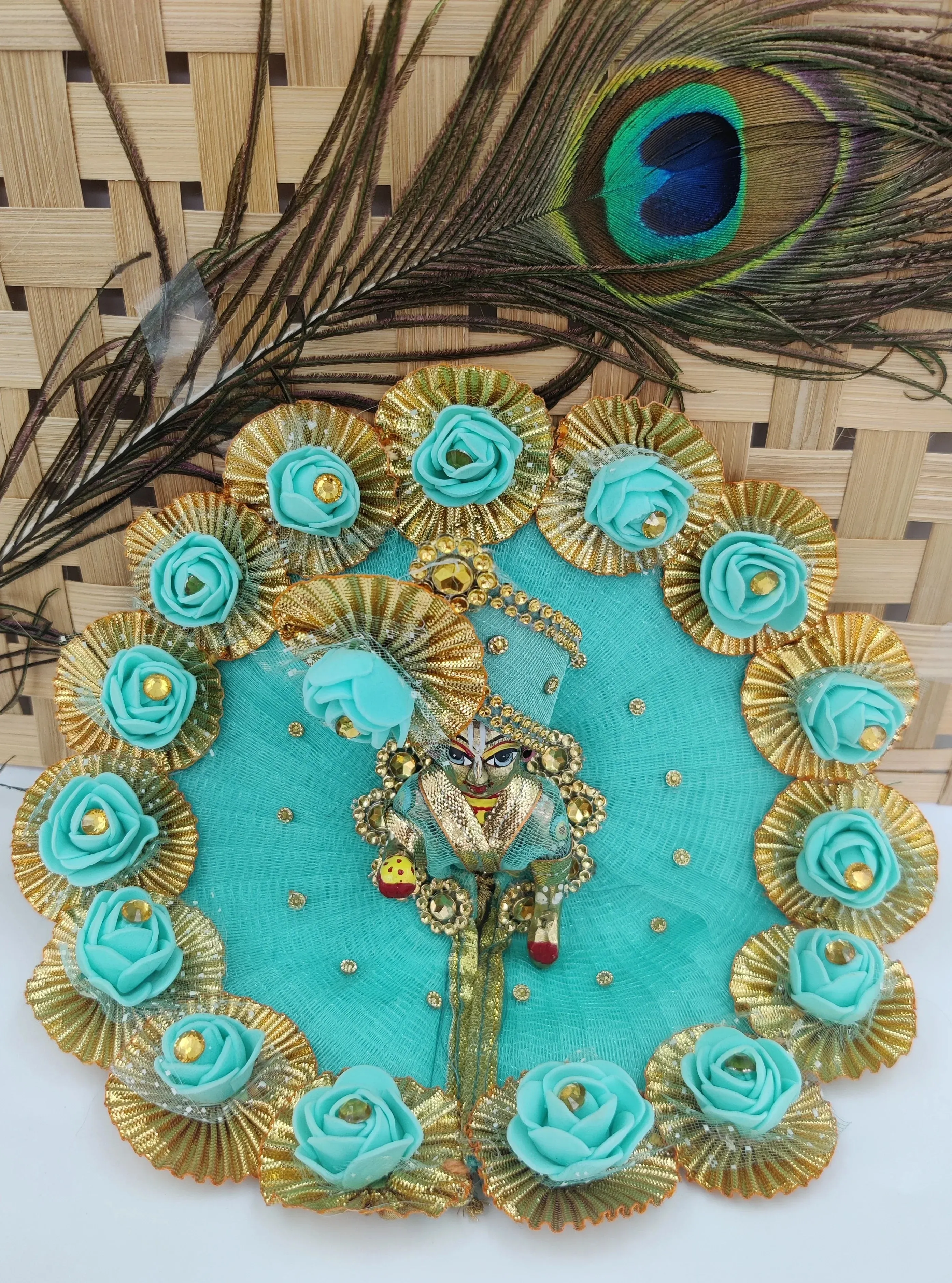 Laddu gopal gota dress with pagdi