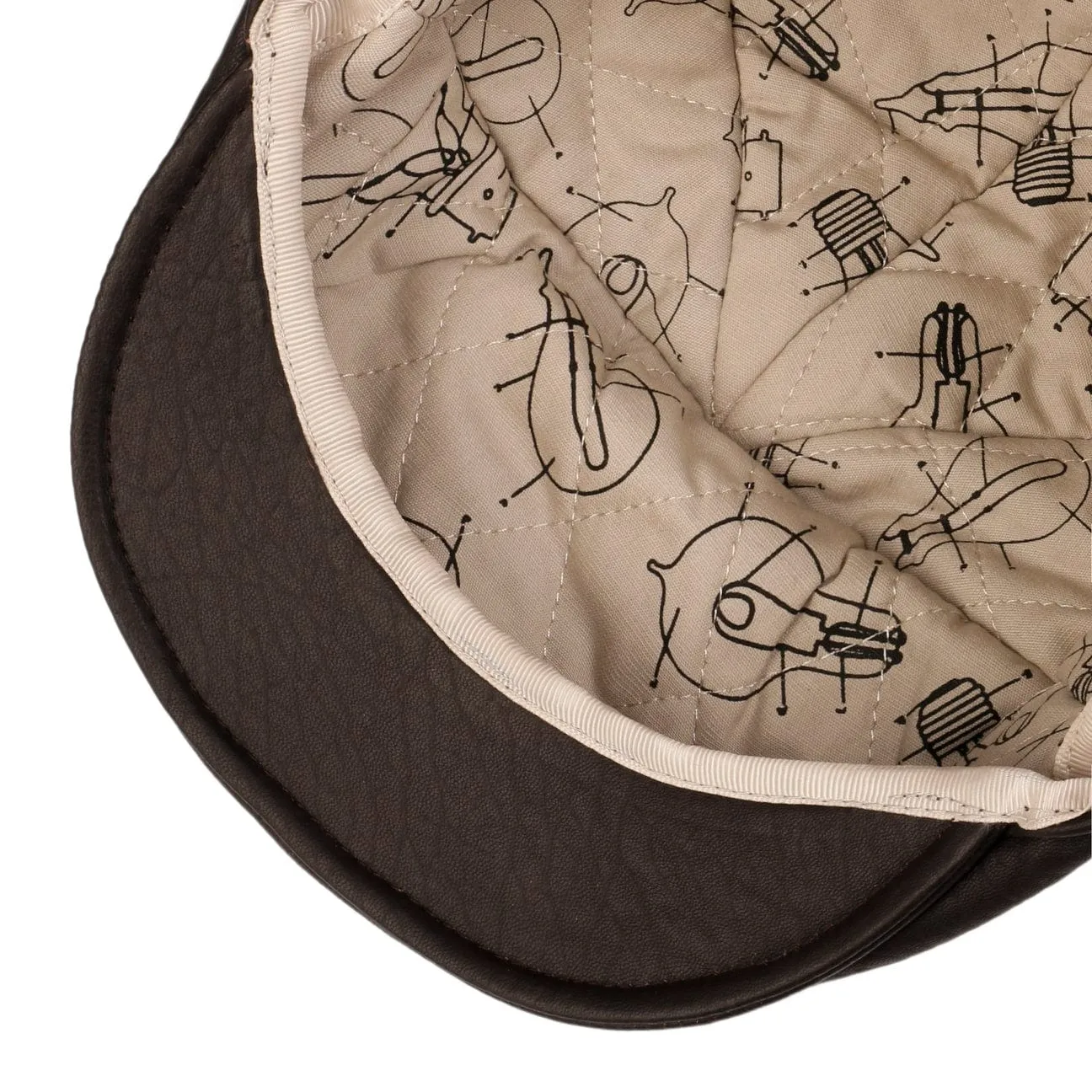 Langham Leather Flat Cap by Bailey 1922