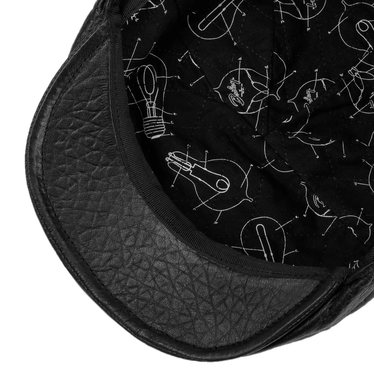 Langham Leather Flat Cap by Bailey 1922