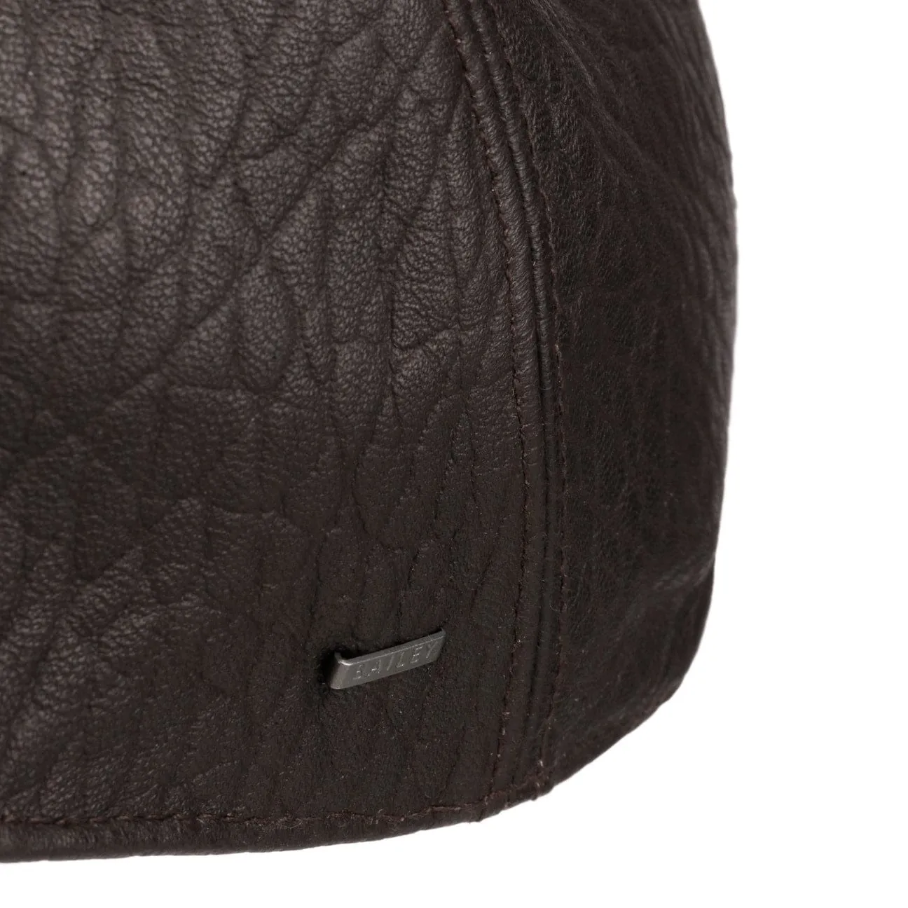 Langham Leather Flat Cap by Bailey 1922