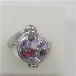 Lavender & Purple Multi Crystal  Fashion Ring Size 9