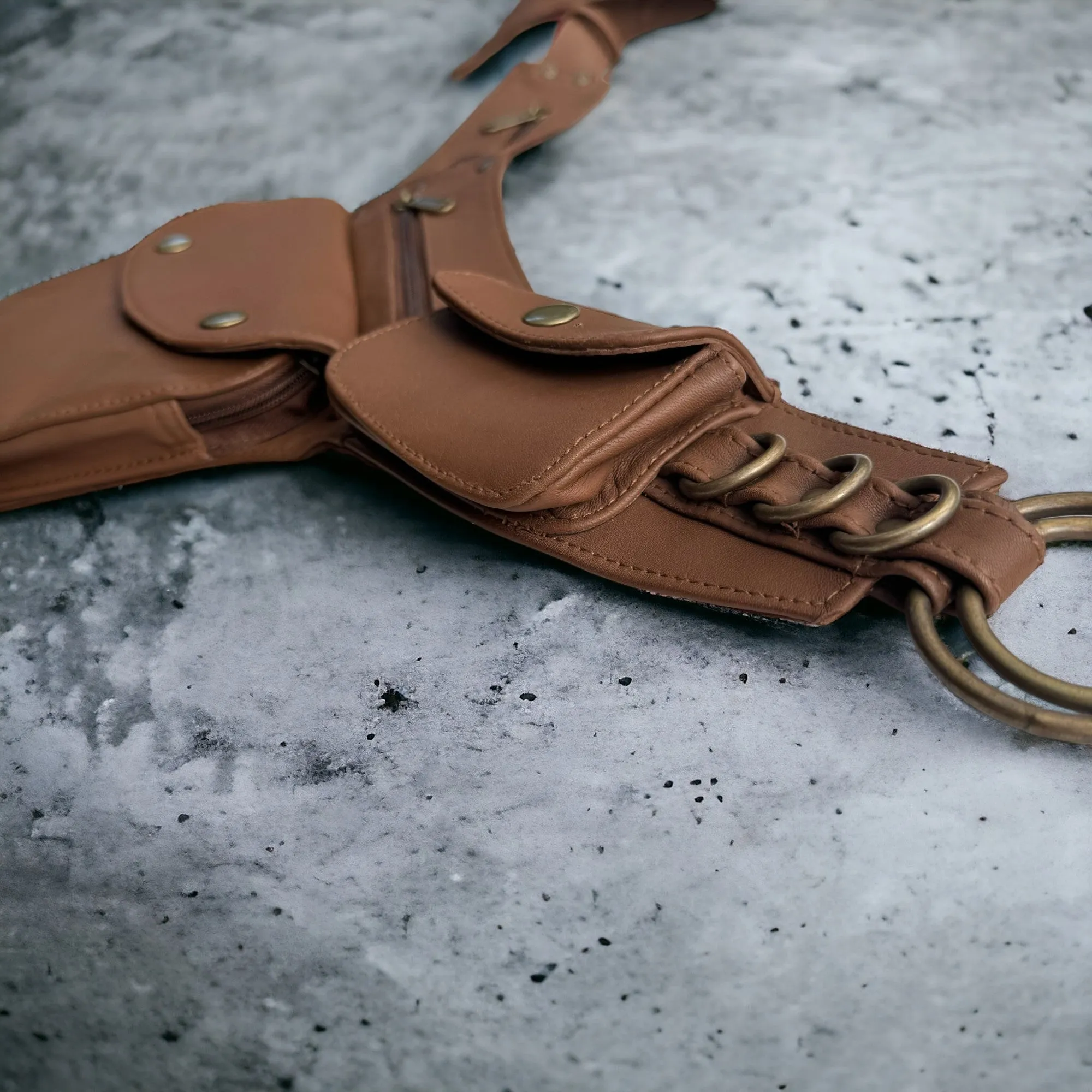 Leather Hip Bag | Saddle Brown