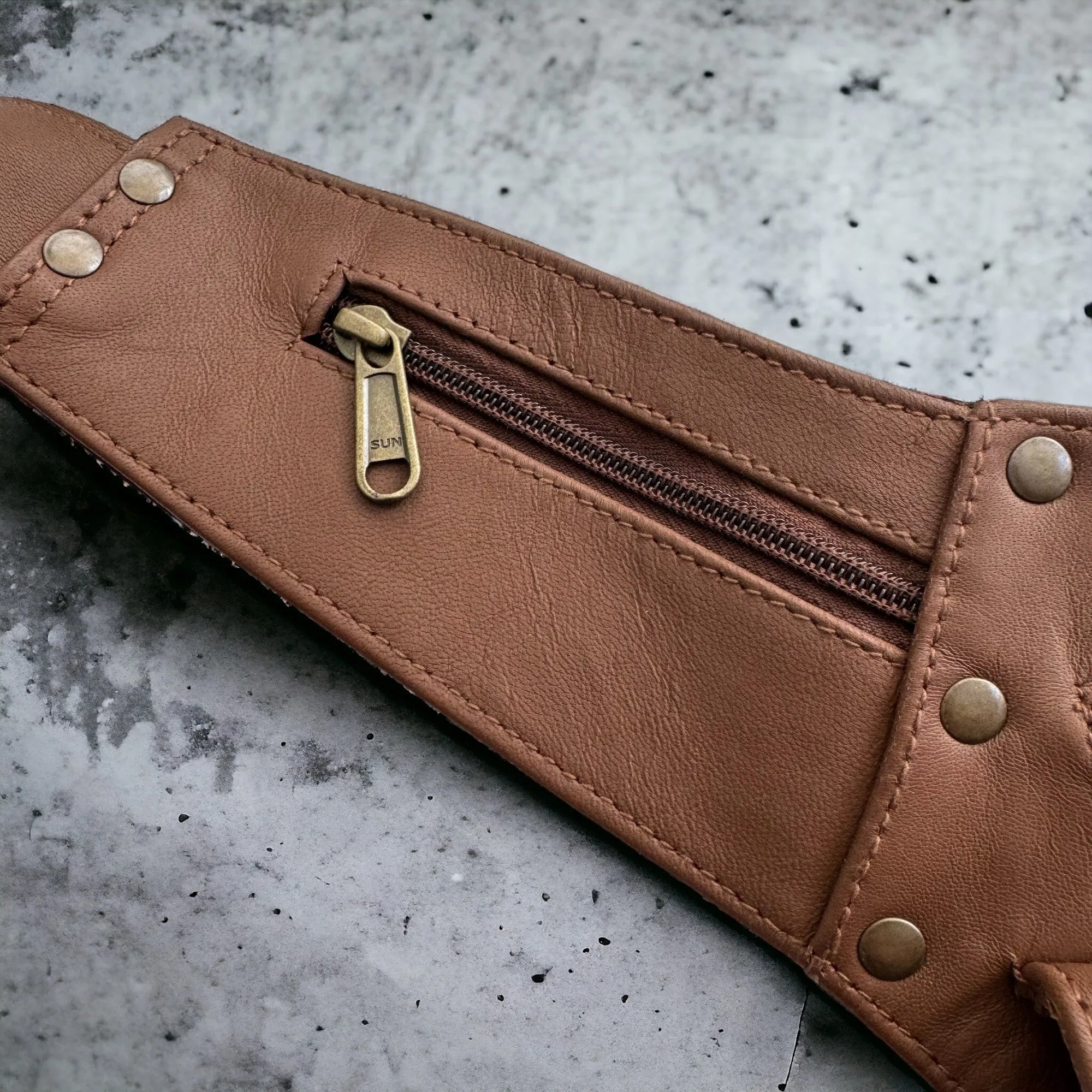 Leather Hip Bag | Saddle Brown