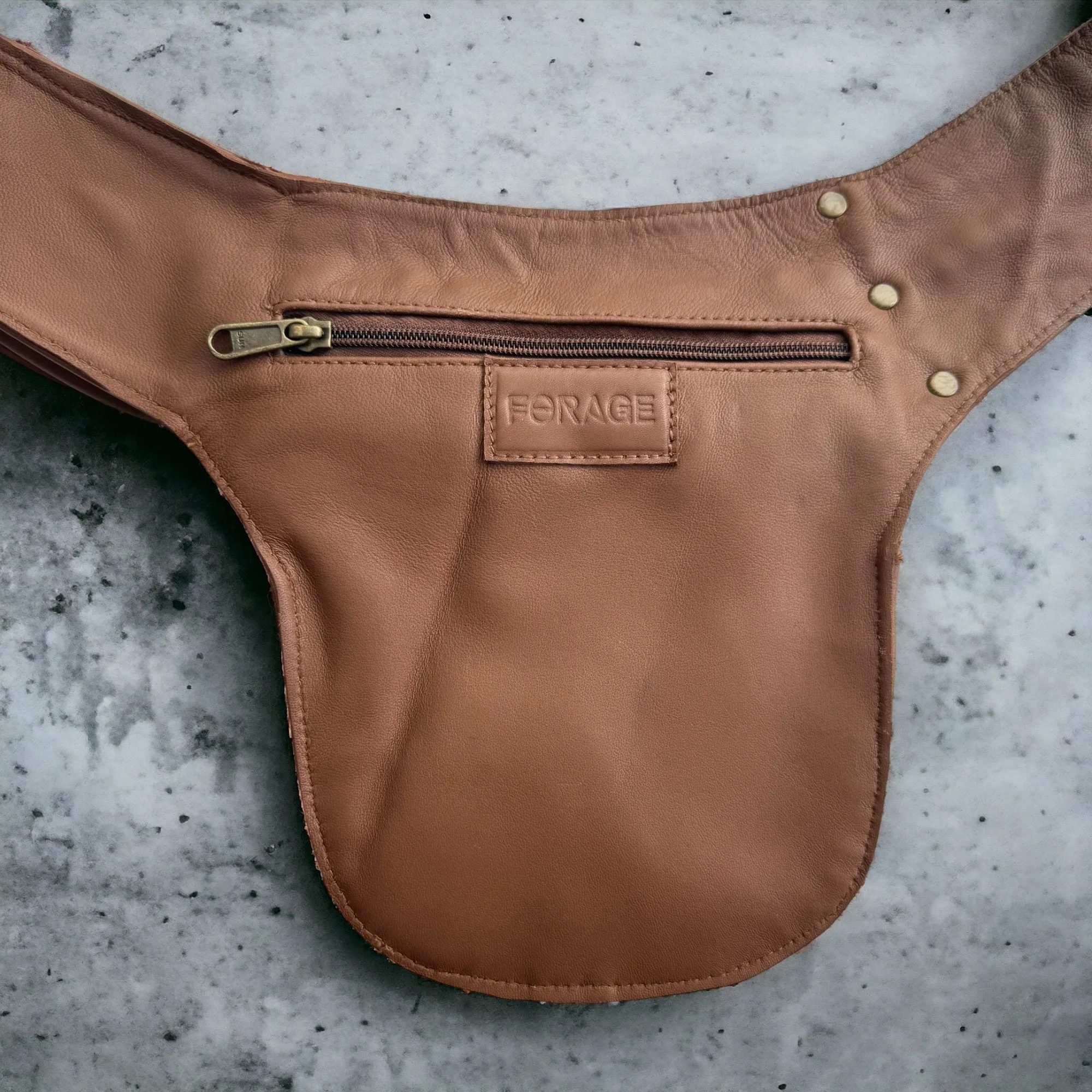 Leather Hip Bag | Saddle Brown