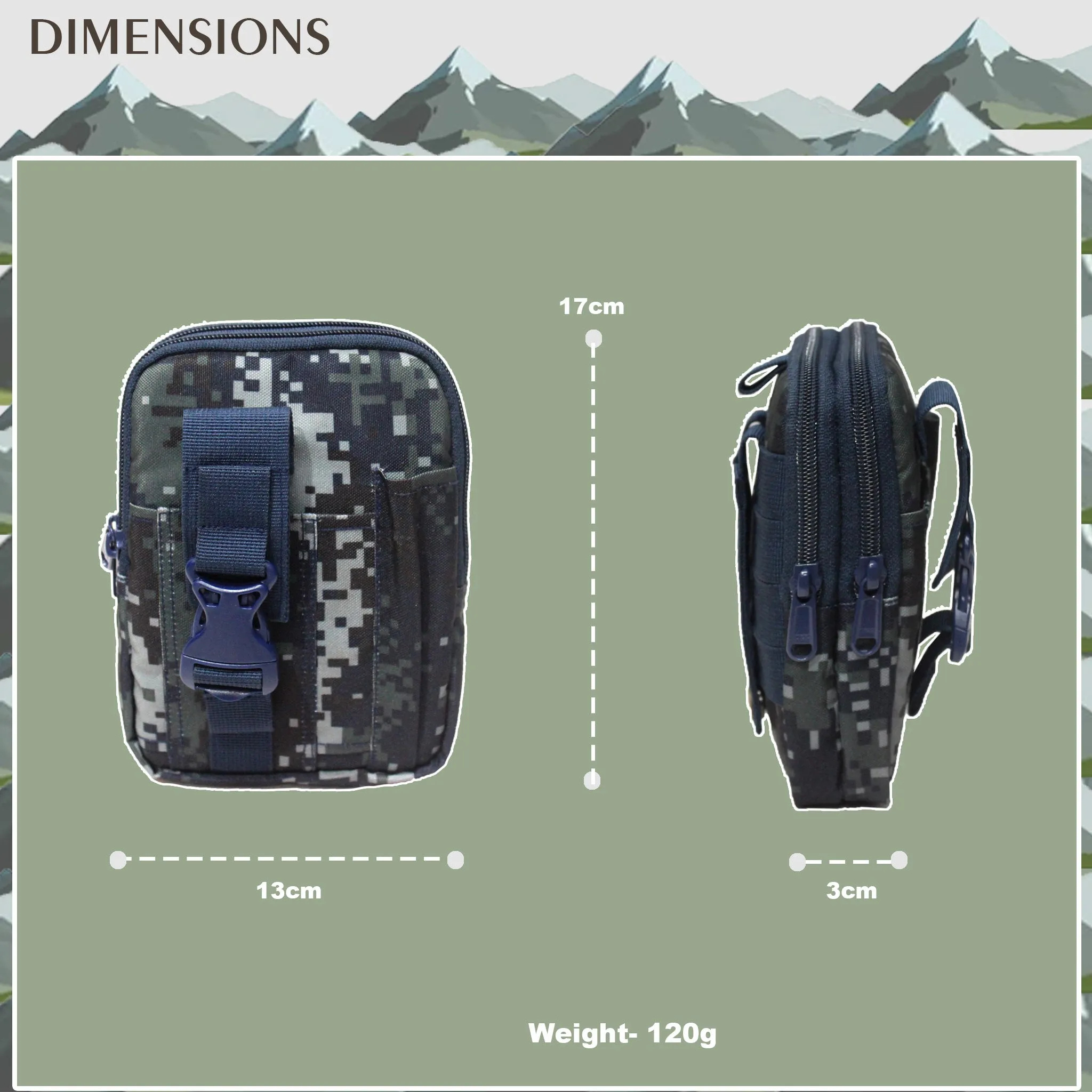 Lexan Marpat Navy Camo Waist Bag