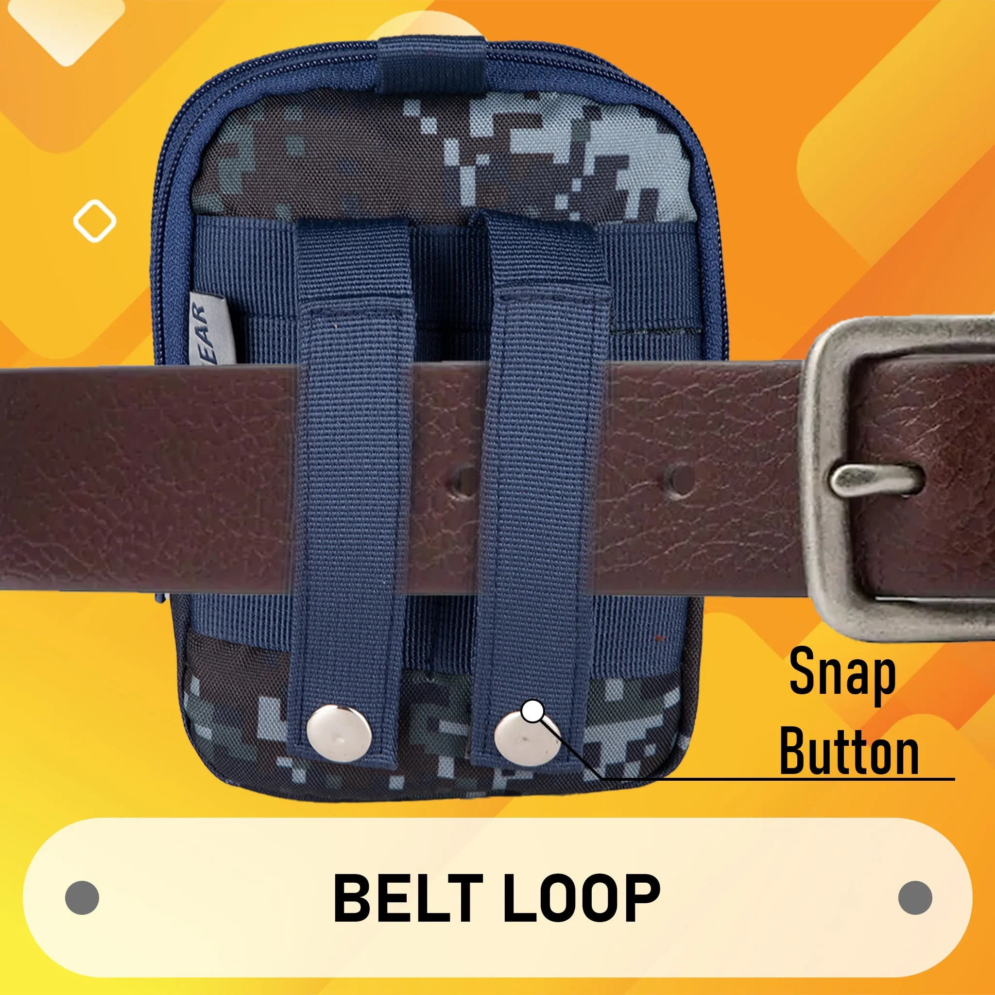 Lexan Marpat Navy Camo Waist Bag