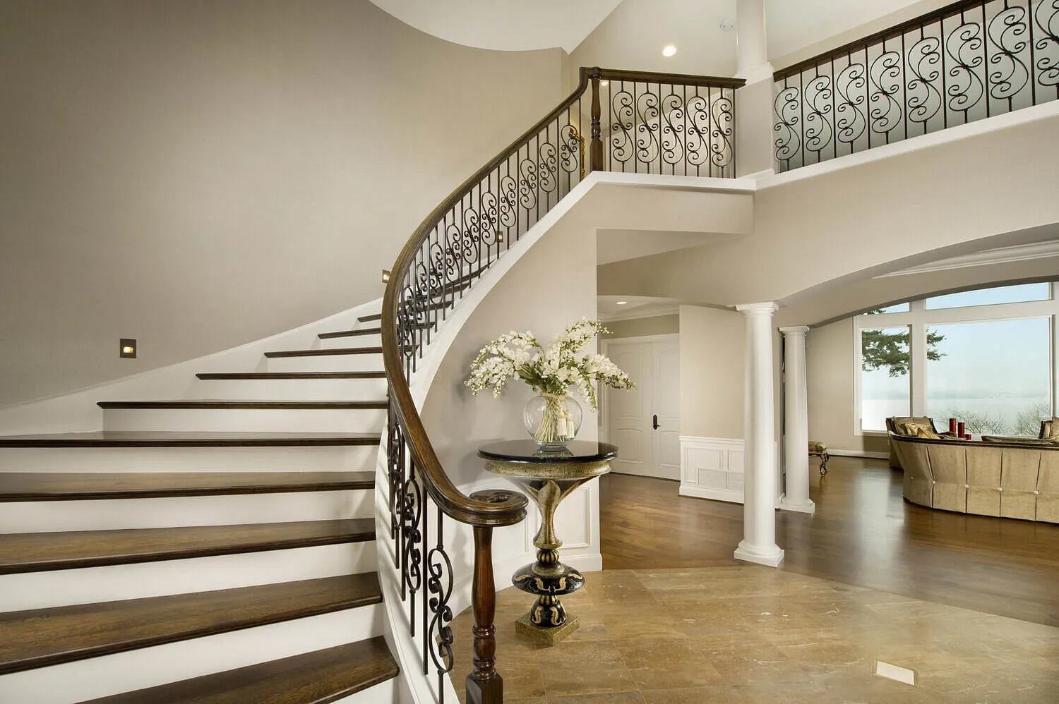 LIH-HOL30144 — Large Scroll 44" Iron Baluster (1/2" Square Hollow)