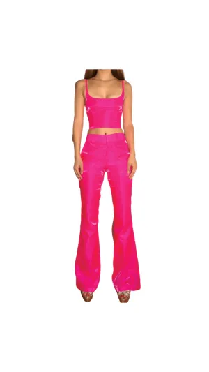 Liquid Pink Stylish Flare Pant