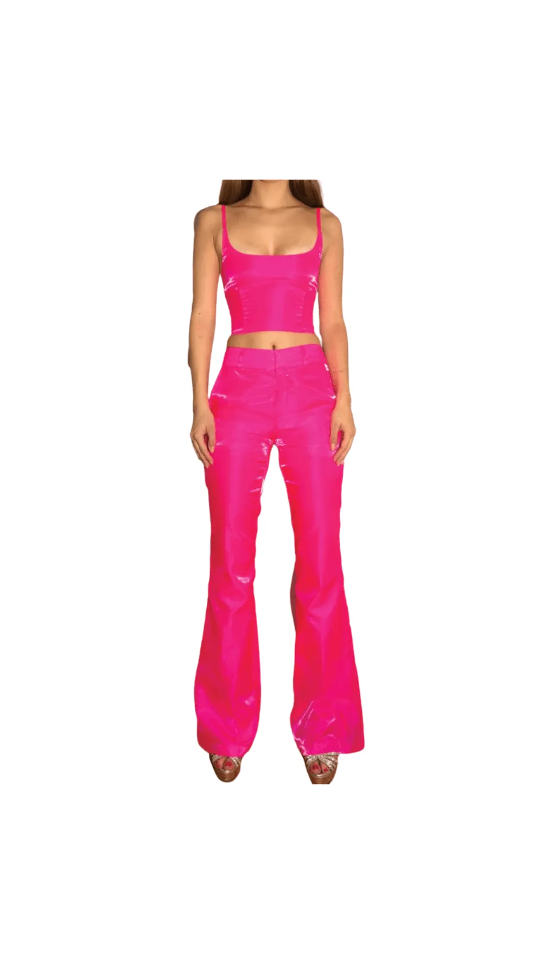 Liquid Pink Stylish Flare Pant