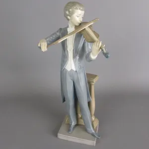 Llandro Violinist Statue Sculpture Figurine Vintage