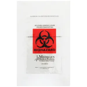 Medegen Specimen Transport Bag with Document Pouch, 6 x 9 Inch