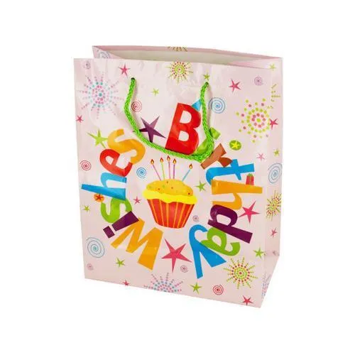 Medium Birthday Wishes Gift Bag ( Case of 24 )