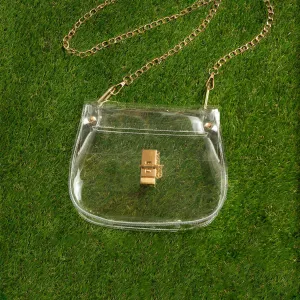 Medium Saddle Clear Bag