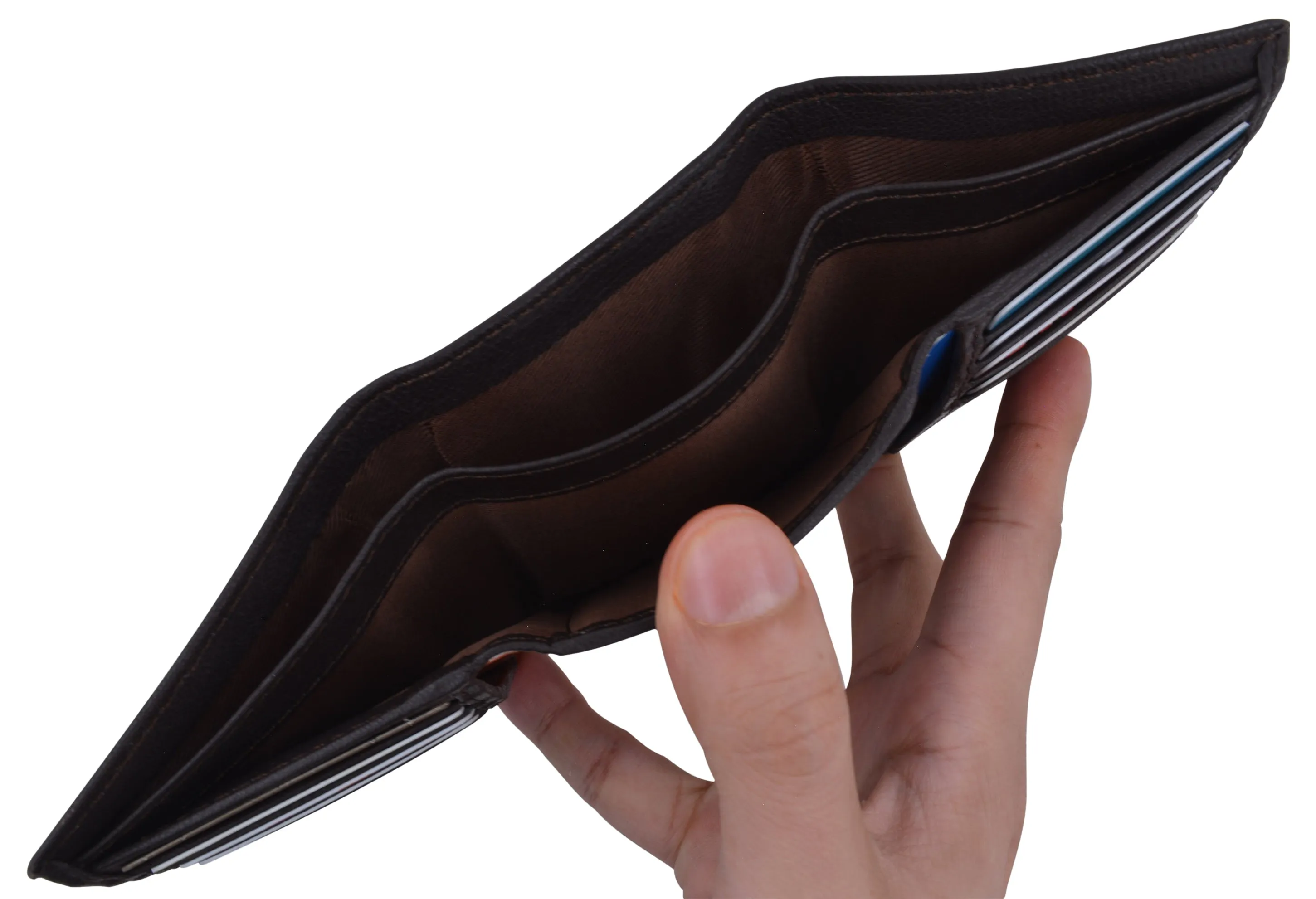 Men's Classic Trifold RFID Security Blocking Slim Credit Card ID Premium Leather Wallet