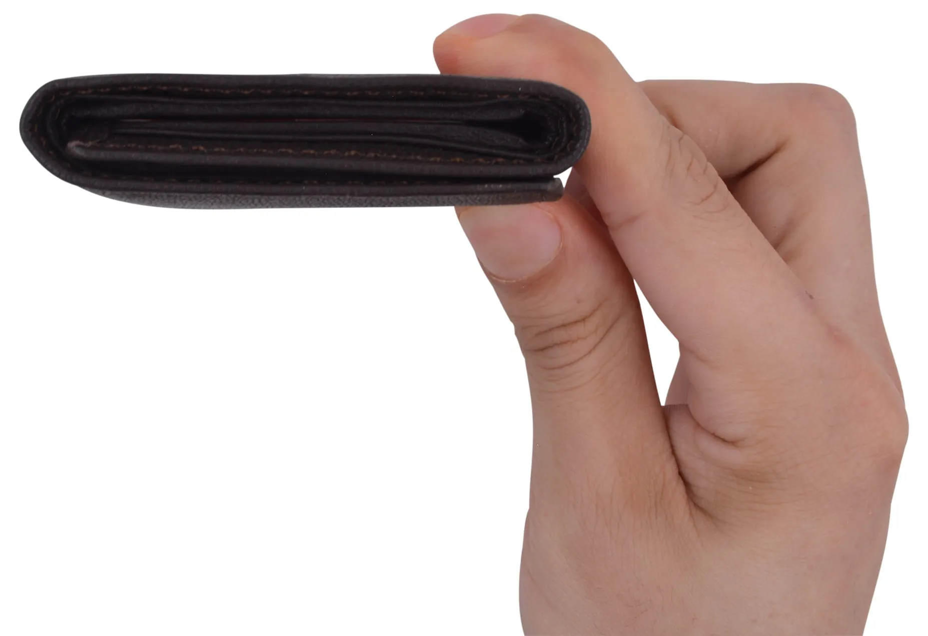 Men's Classic Trifold RFID Security Blocking Slim Credit Card ID Premium Leather Wallet