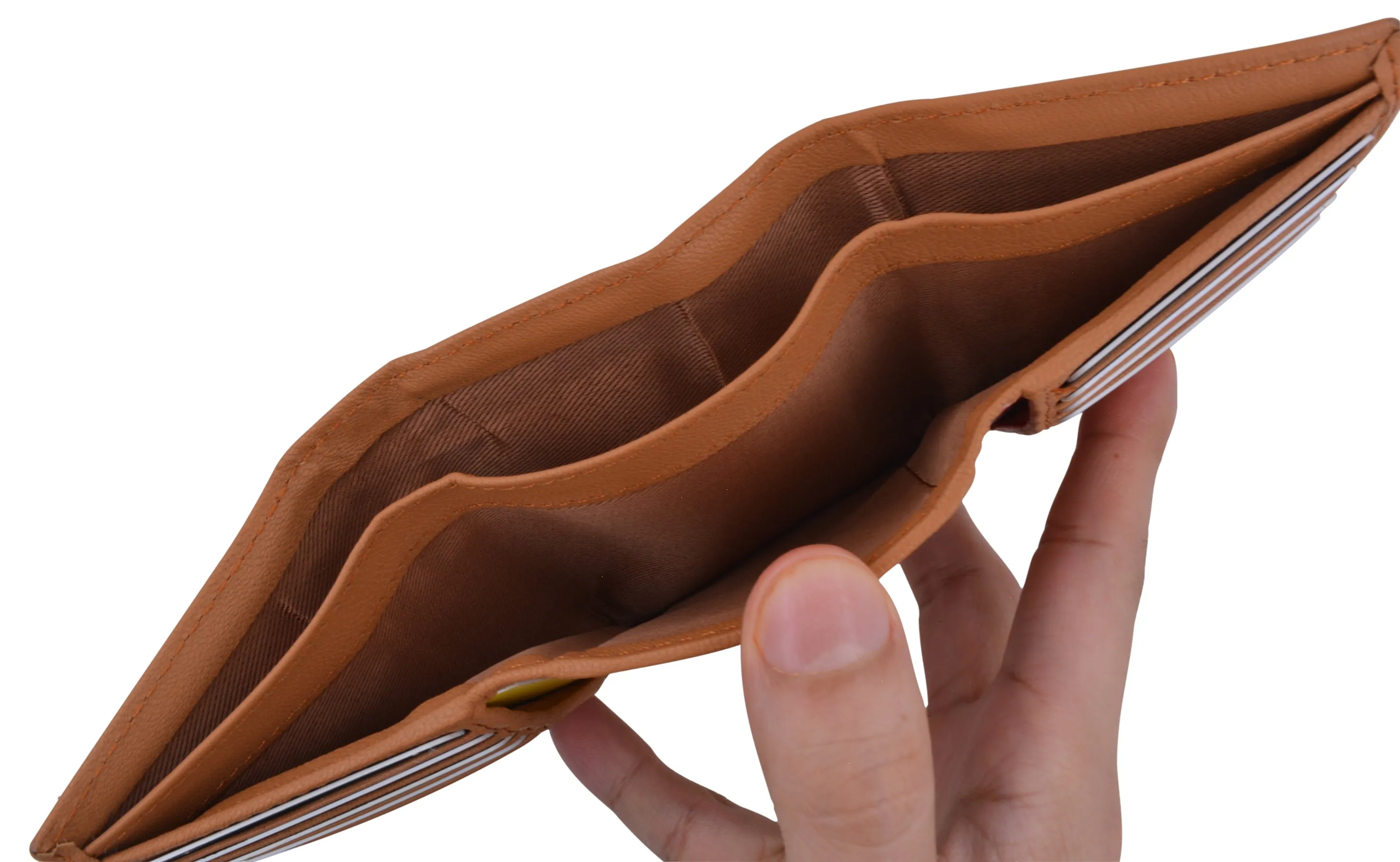Men's Classic Trifold RFID Security Blocking Slim Credit Card ID Premium Leather Wallet
