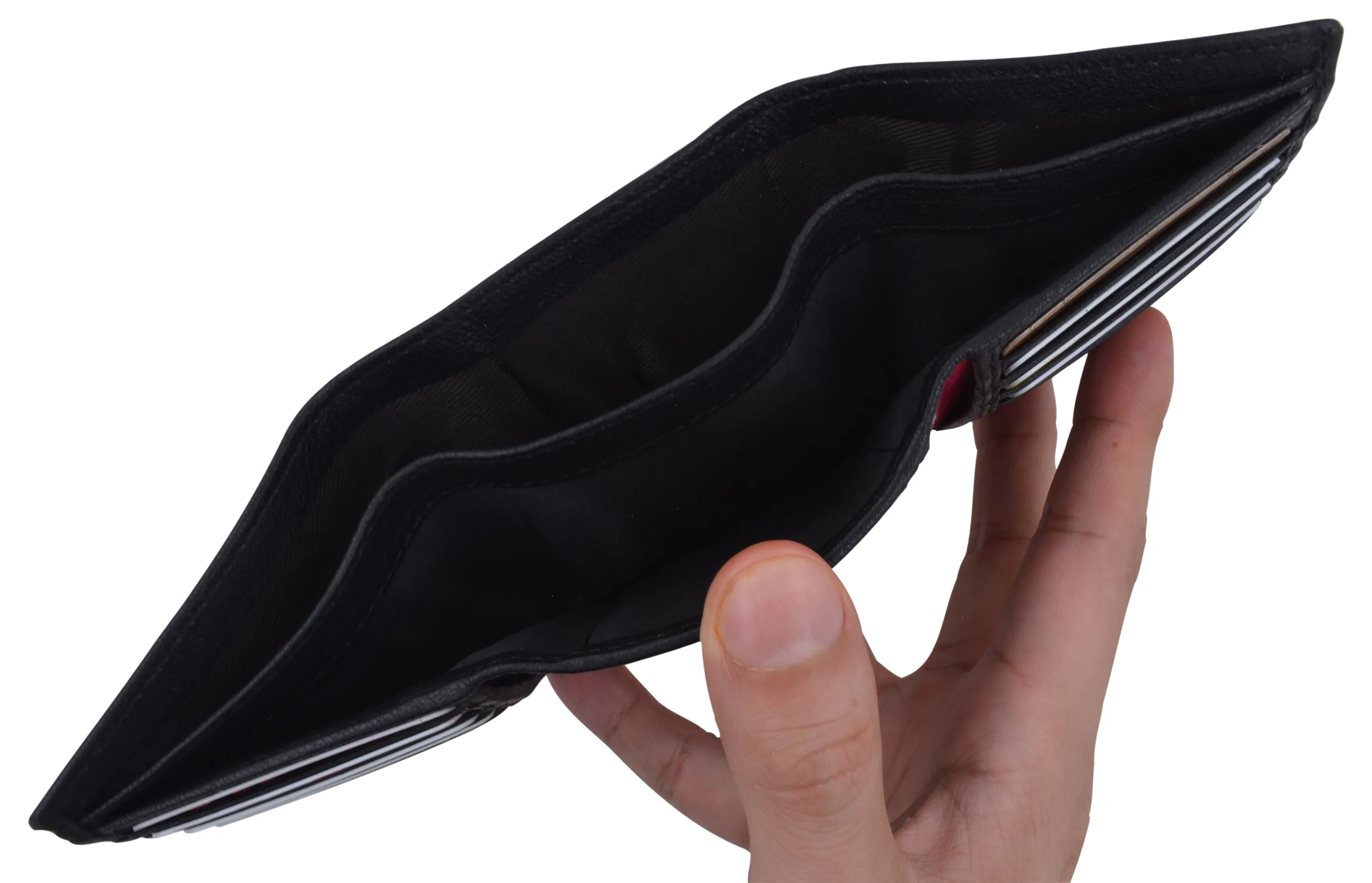 Men's Classic Trifold RFID Security Blocking Slim Credit Card ID Premium Leather Wallet