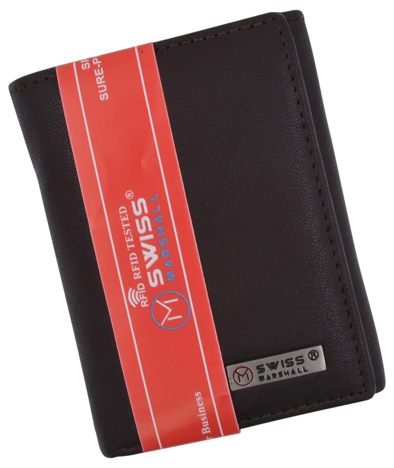 Men's Classic Trifold RFID Security Blocking Slim Credit Card ID Premium Leather Wallet