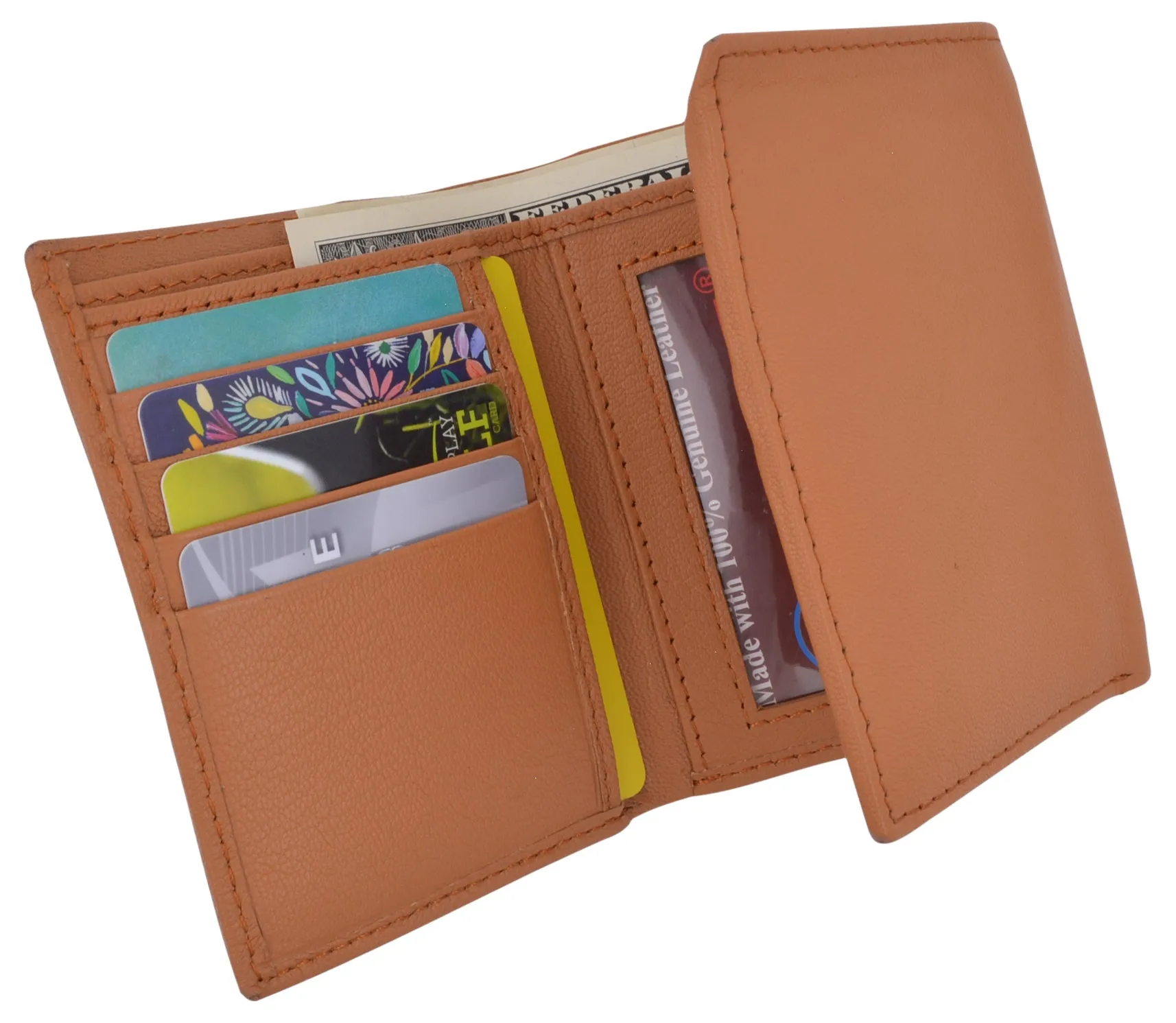 Men's Classic Trifold RFID Security Blocking Slim Credit Card ID Premium Leather Wallet