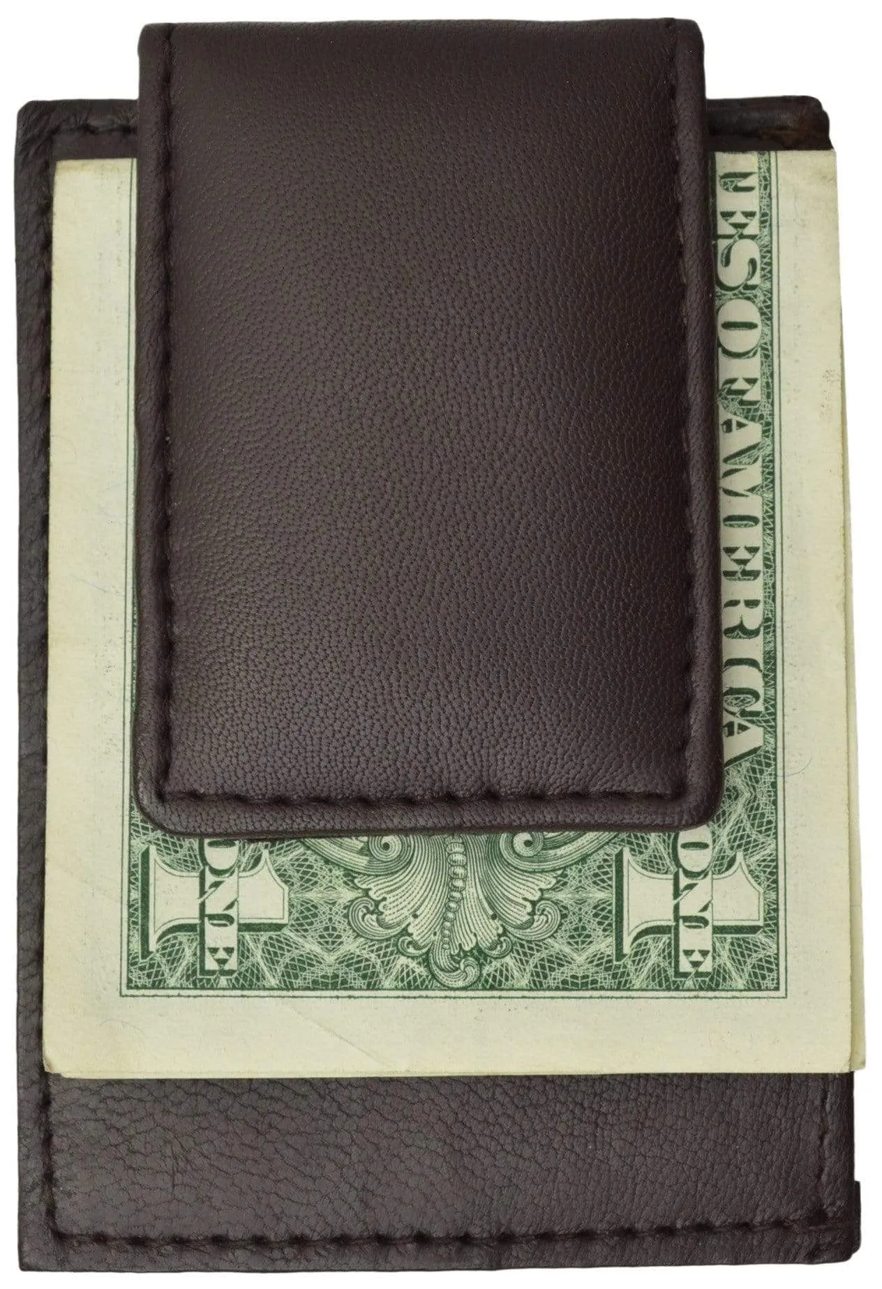 Mens Genuine Leather Money Clip Credit Card Holder Wallet Multiple Colors 1010R (C)