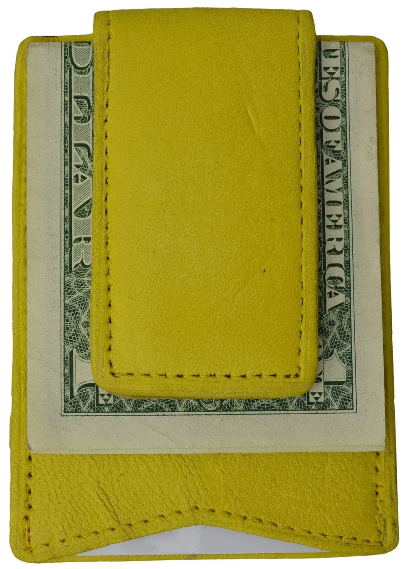 Mens Genuine Leather Money Clip Credit Card Holder Wallet Multiple Colors 1010R (C)