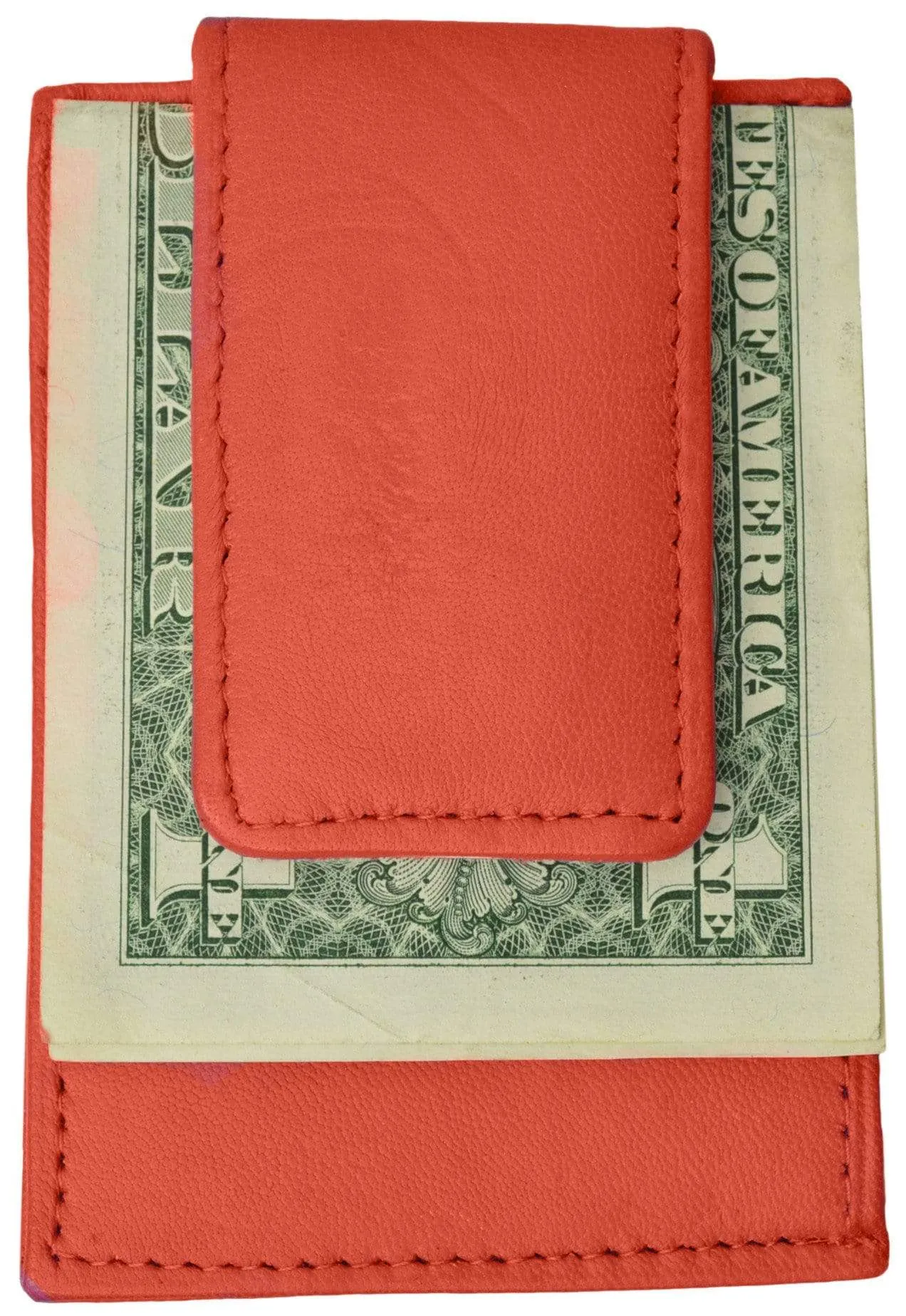 Mens Genuine Leather Money Clip Credit Card Holder Wallet Multiple Colors 1010R (C)