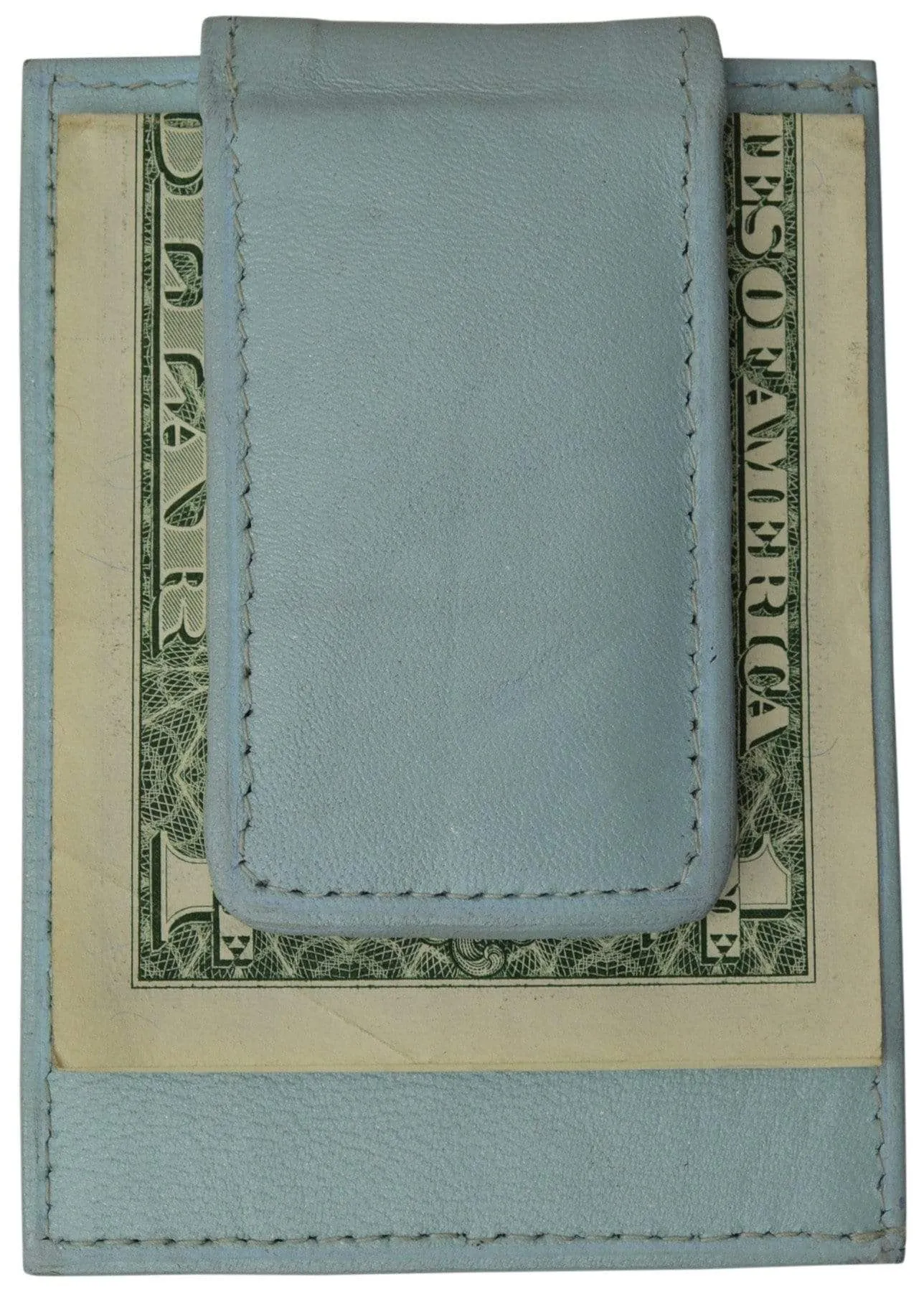 Mens Genuine Leather Money Clip Credit Card Holder Wallet Multiple Colors 1010R (C)